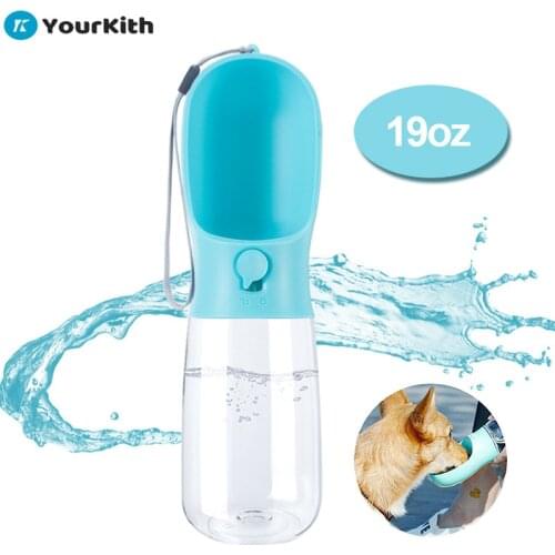 YourKith Dog Water Bottle Portable 550ml For Dogs Food Water Feeder Drinking Bowl Pets Water Feeder Dispenser Cat Accessories