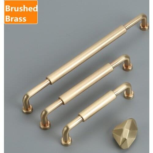 128 192mm modern simple fashion brushed brass kitchen cabinet wardrobe door handle stain nickel black cupboard drawer knob pull