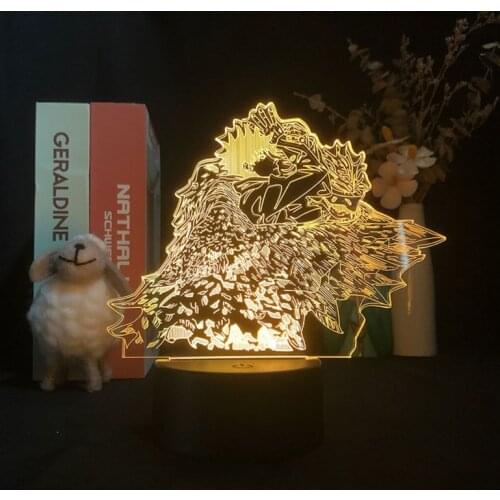 Bedroom LED Night Light Sensor Jujutsu Kaisen Megumi Fushiguro 3D Neon Desk Lamp Club Party Hotel Decor Anime Nightlight Acrylic