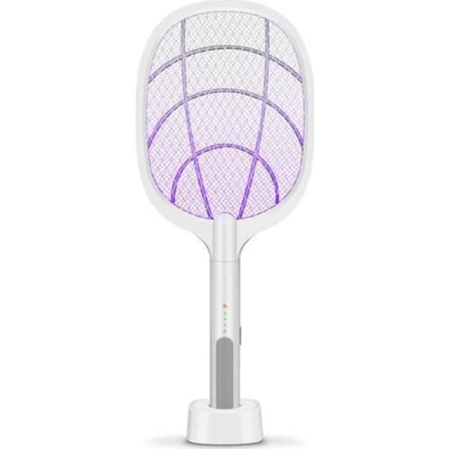 3000V Electric Mosquito Killer UV Light Fly Swatter Mosquito Trapper Rechargeable Bug Zapper Insect Racket LED Lamp UV Light