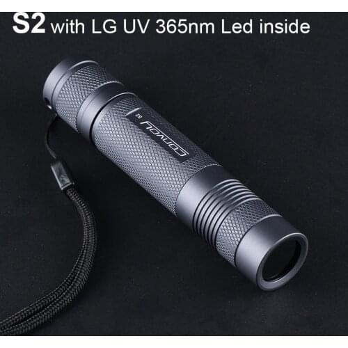 UV Flashlight Convoy S2 LG UV 365nm EDC Torch Light 5W Grey 18650 Flash Light Lanterna Ultraviolet Linterna Ultra Violet Lamp