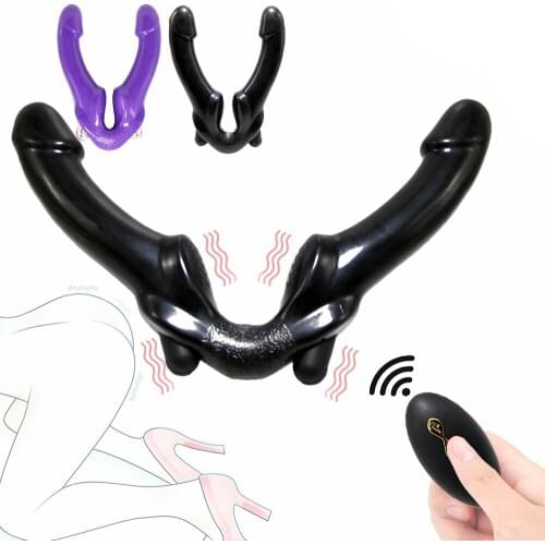 G Spot Vibrator Sex Toys For Woman Wireless Remote Strapless Strapon Dildo Wireless Lesbian Double Penetration Toys For Adults