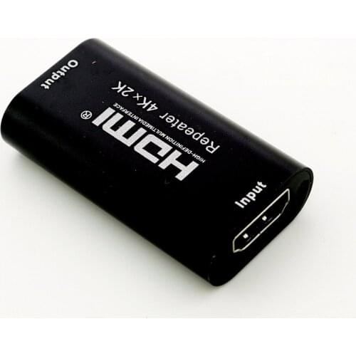 10pcs Black Metal 1080P 3D 4Kx2K HDMI Repeater Extender Booster Adapter Over Signal HDTV Up To 40m