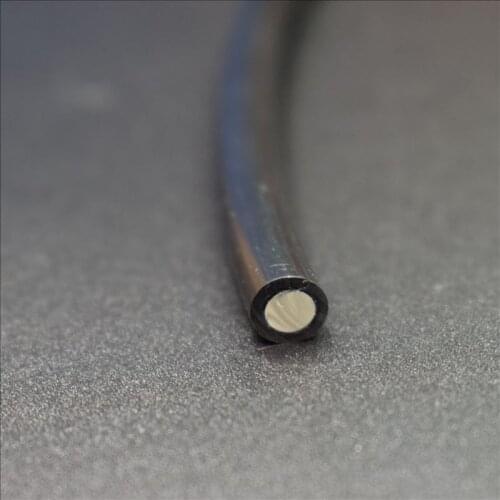 10mX Inner 5mm outer 7mm diameter end glowr black PMMA fiber optic cable free shipping