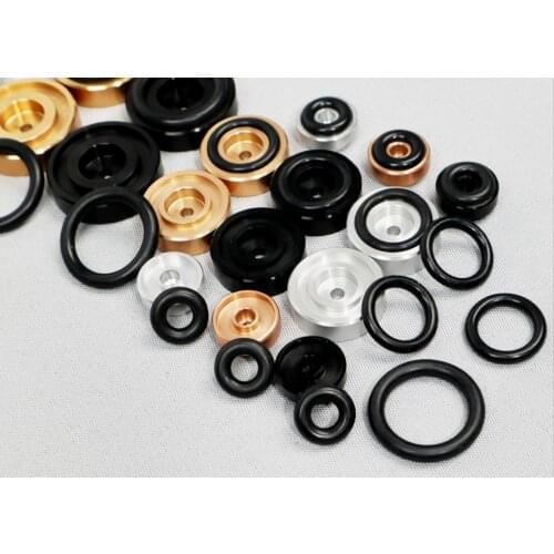 4 Piece Dia20mm Dia30mm Dia40mm Aluminum Foot Pad Shock Absorber Foot Feet For Power Amplifier Stand Preamplifier Speaker Stands