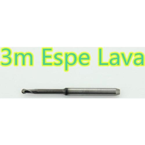 5PCS/lot Dental Tungsten Carbide Milling Bur Machine 3m Espe Lava System 1.0/2.0mm Length 38MM For Cuting Zirconia PMMA And Wax