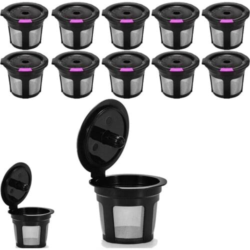 Promotion! Reusable K Cups, 12-Pack Universal Fit Reusable Coffee Filters with Food Grade Stainless Steel Mesh Eco-Friendly Coff