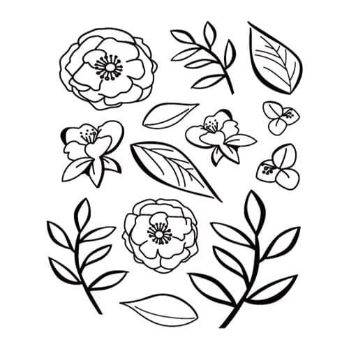 Flower stamp Clear Stamp for Scrapbooking Transparent Silicone Rubber DIY Photo Album Decor 1029