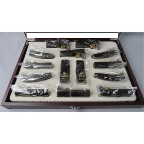 Woodworking tools, 14 different European ebony small planes