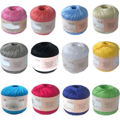 DIY Mercerized Cotton Cord Thread Yarn for Embroidery Crochet Knitting Lace Jewelry Wedding Decoration Accessory