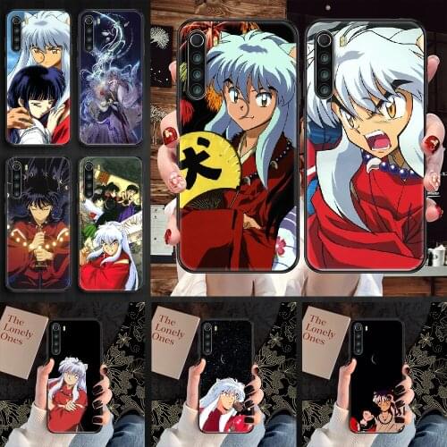 Inuyasha Anime Phone case For Xiaomi Redmi Note 7 7A 8 8T 9 9A 9S 10 K30 Pro Ultra black trend shell pretty funda painting