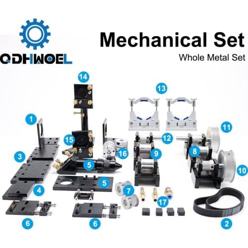 Laser Cutting Machine Spare Parts Set Single Head for 6090 1390 1410 Co2 Laser Mechanical Parts
