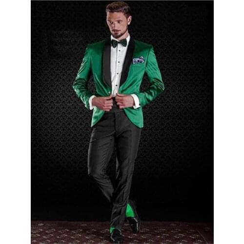 Handsome One Button Groomsmen Shawl Lapel Groom Tuxedos Wedding Dress Men Suits Blazer Prom Dinner (Jacket+Pants+Tie) K385
