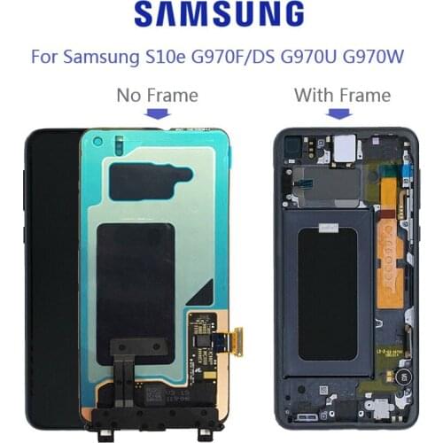 Original For Samsung Galaxy S10 2019 SM-G9730 G973F LCD Display Touch Screen Digitizer Super Amoeld S10 Plus G9750 LCD