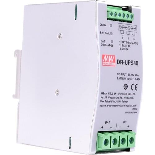 Original Mean Well DR-UPS40 meanwell 24-29V 40A DC DIN Rail UPS Module Battery Controller