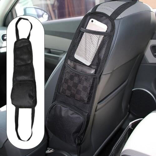Car Seat Storage Bag Seat Side Hanging Bag Mesh Organizer for Small Items Useful Car Interior Accessories