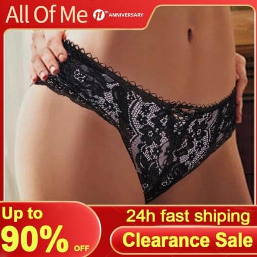 Sexy Women Lace Thongs Lingerie Panties Briefs Low Waist Underpants Panties Female Crotch Underwear Women lace panties With Bow