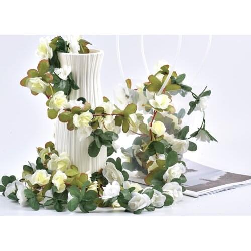 255cm Silk peony Ivy flower Vine Artificial Flowers Green garland For Home Wedding garden Decoration Hanging Rattan Wall Decor