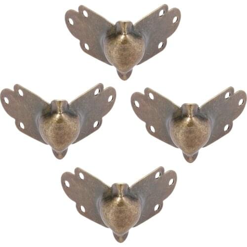 4Pcs Case Box Corner Decorative Protectors Furniture Decor Corner Guard Desk Cover Antique Footing Corner Protecting Hardware