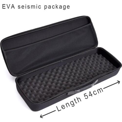 Hard Case Fishing Hand Bag with Shockproof EVA Layer Fishing Tackle Carry Bag for Rod Reel and Accessories 54x19x9cm