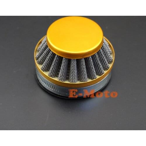 Gold 60mm CHROME Air Filter For 49cc 50cc 60cc 80cc Motorized Bicycle 47 49cc Pocket Bike ATV Minimoto