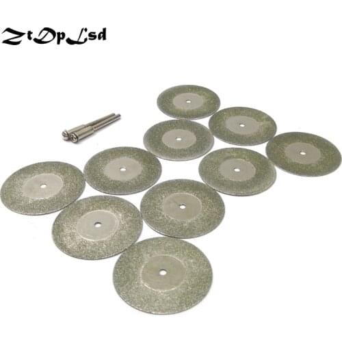 ZtDpLsd 10pcs 40mm Dremel Accessories Diamond Grinding Wheel Saw Mini Circular Saw Cutting Disc Dremel Rotary Tool Diamond Disc
