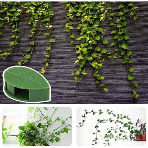 10pcs Invisible Bracket Self-Adhesive Fixed Buckle Leaf Shape Clip Plant Climbing Wall Fixture Rattan Vine Traction Holder Wire