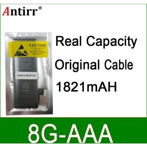 10pcs/lot Real Capacity China Protection board 1821mAh 3.7V Battery for iPhone 8G zero cycle replacement repair parts 8G AAA