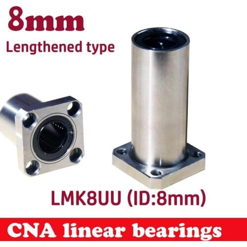 4 pcs LMK8LUU 8 mm Long Square Flange Type Linear Bearing LMK8L CNC parts 3d printer parts