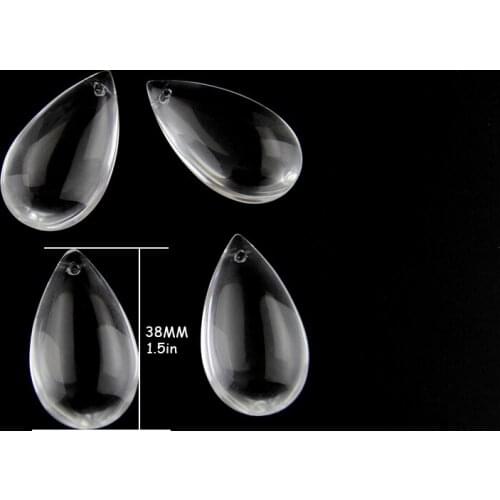 50pcs/lot , Free shipping, 38mm pear shape/tear drop, crystal curtain pendant for DIY curtain , chandelier parts