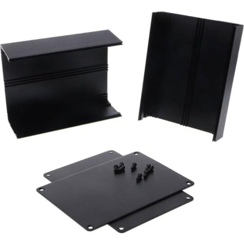 Aluminum Enclosure DIY Project Case Power Junction Box 155x120x83mm Black