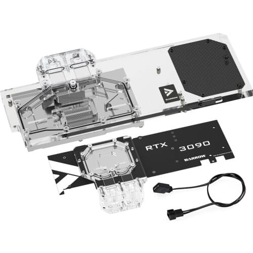 Barrow GPU Water Block for GIGABYTE 3090 3080Ti 3080 GAMING EAGLE VISION, 5V ARGB 3PIN Motherboard AURA SYNC BS-GIG3090-PA2