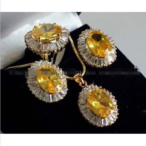 Free shipping New style Natural noble jewelry>>>>NEW GP Inlay South America Earrings/Ring/ Necklace Pendant Set AAA