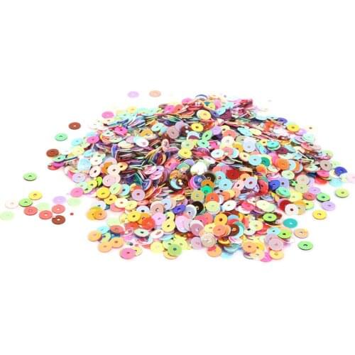 New Size 3/4/5/6MM 1500-10000PCS White and Mix Color Round Flat Sequin, For Clothing Accessory DIY Art Decoration Jewelry Making