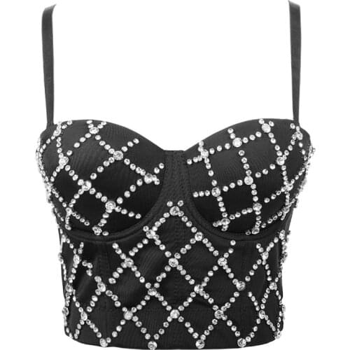 Shiny Jazz Dance Wear For Women Sexy Stage Costume Pole Dancing Clothes Music Festival Clothing Dancer Outfit Diamond Bra JL2372