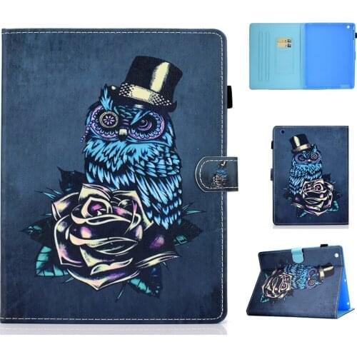 Case For iPad 2/3/4 iPad4 Cover Protective iPad Cover PU Leather Stand Magnet Smart Shell Funda Cartoon Pattern