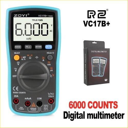 High Quailty Digital Multimeter Auto Range AC/DC Voltage Current Meter Temperature tester True-RMS Multimeter Blacklight VC17B