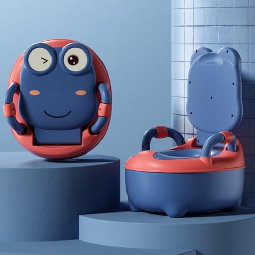 New Kids Baby Potty Training Seat Childrens Pot Ergonomic Design Potty Chair Toilets Comfy Back Frog Potty WC Children Gift