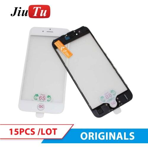 For iPhone 8G 8 Plus 7G 7 Plus 6S 6S Plus 6G 6 Plus Front Glass With OCA Film Bezel Frame For LCD Repair Refurbished Jiutu