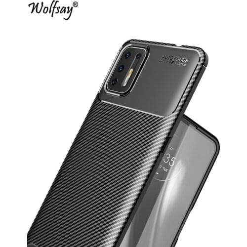 For Motorola Moto G9 Plus Case Bumper Silicone Carbon Fiber Shockproof Cover For Motorola G9 Plus Case For Moto G9 Plus G9 Play