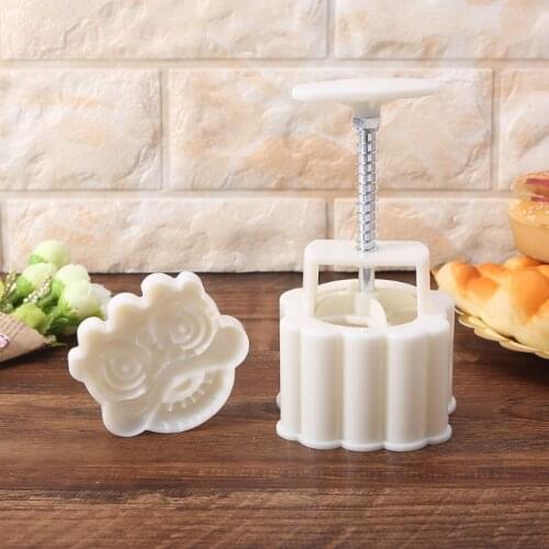 Mooncake Molds National Tide Wind Design Hand Pressure Fondant Decoration Cookie Cutter for DIY Baking Gadgets Tools Set