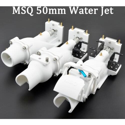 MSQ 50mm Water Jet With 7075 2 blades Propeller Water Thruster With Reverse Buckle 6mm Shaft w/8mmCoupling for RC Model Jet Boat