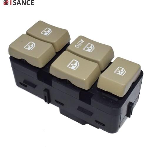 ISANCE Power Window Master Switch 05475735 901-094 Left For Buick Rendezvous Pontiac Aztek Grey 2002 2003 2004 2005 2006 2007