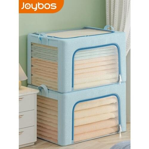 JOYBOS Fabric Storage Box Clothes Underwear Foldable Organizer Zipper Seal Household Laundry Visible Toy Storage Cabinet JX