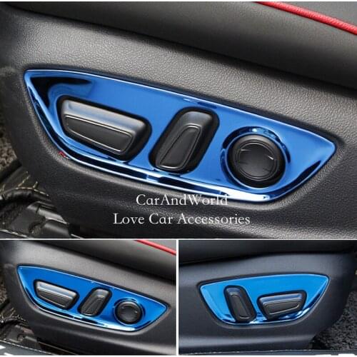 Car Seat Adjusting Knob Button Panel Decoration Cover Trim Sticker Styling Inner Accessories For Toyota Camry 2018 2019 2pcs/set