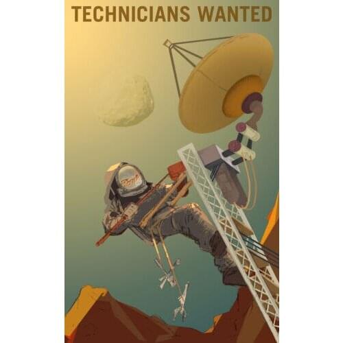 SPACE EXPLORATION JOB ADVERT EXPLORERS Art print Silk poster Home Wall Decor