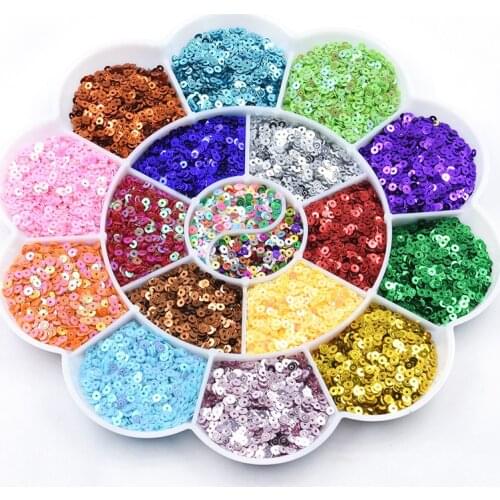 20 Gram 2 3 4 5 6mm Flat Round PVC Loose Sequins Sewing Crafts Wedding Decoration Clothes Garment Dress Shoes Caps DIY Accessory