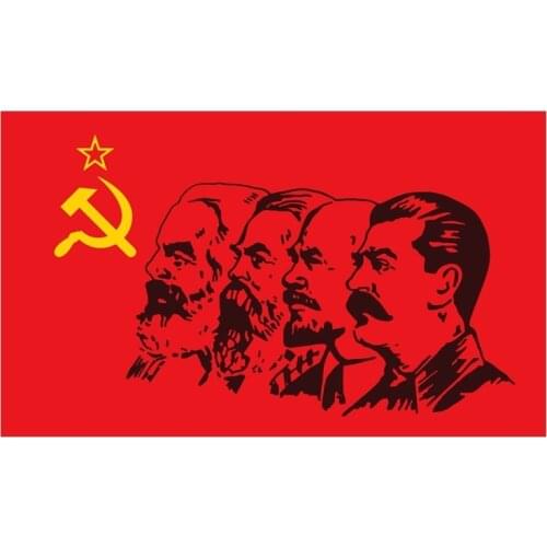 Personalized Communism Flag Marx Engels Lenin Stalin CCCP Motorcycle Car Sticker Colorful Decals Motorcycle Stickers
