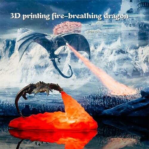 Paynes latest Dropship 3D printed LED dragon light in 2020 as a night light to train the dragon light USB charging light