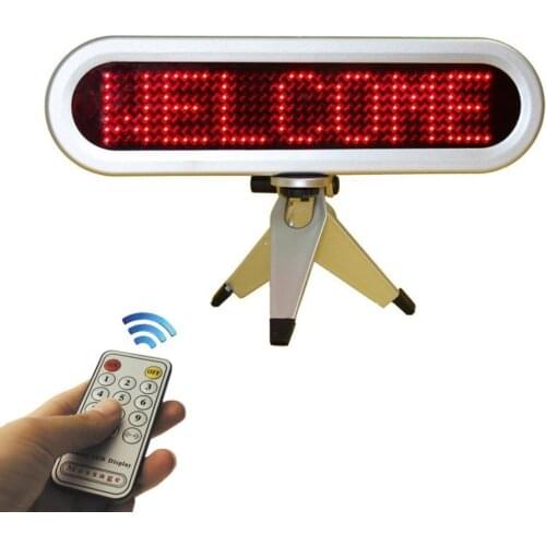 Pixels 7x41 LED Car Sign Commercial Lighting Moving Message Display For Car Advertising Red LED USB Programmable Display Board